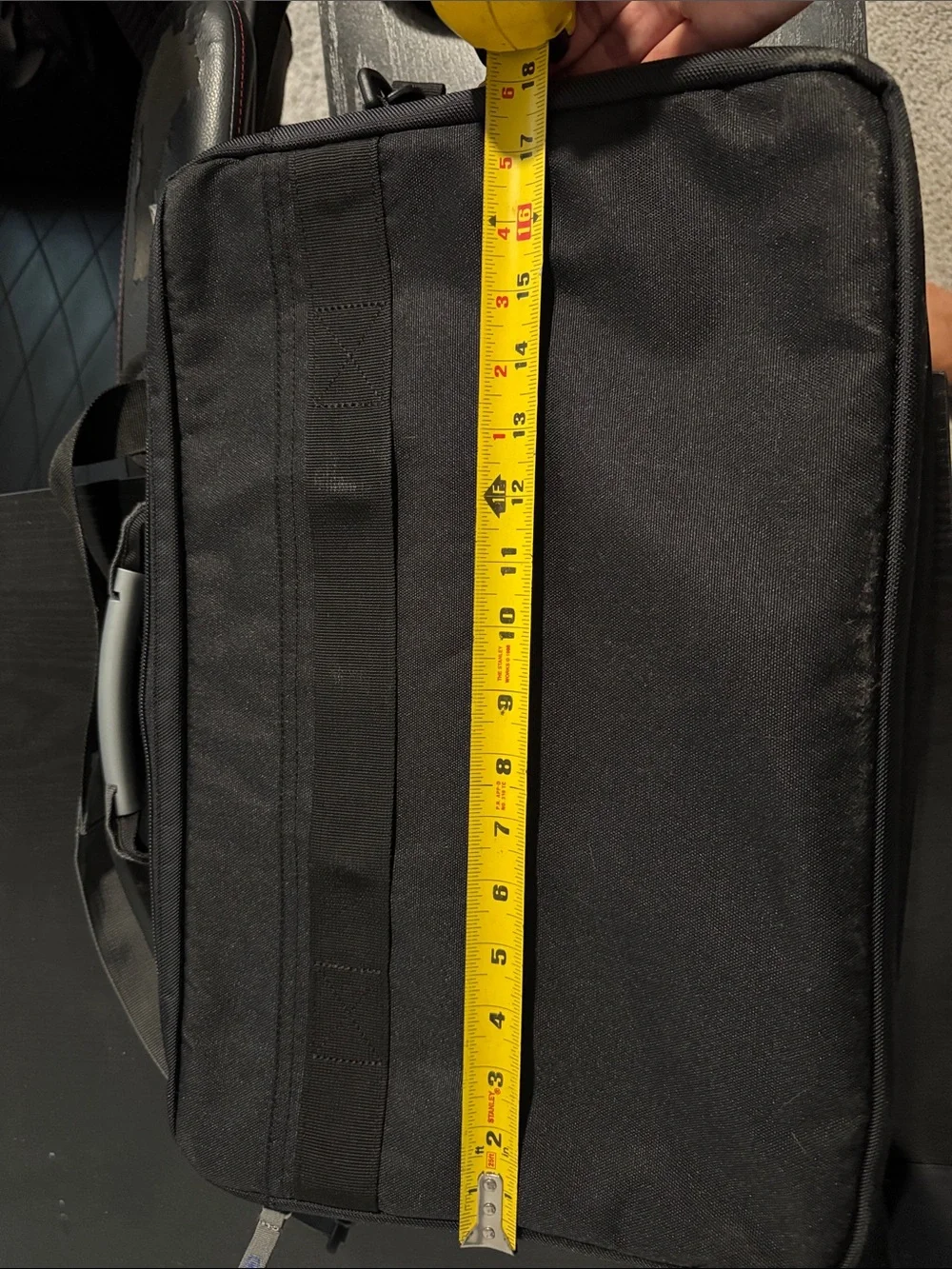 OGIO Black Laptop Messenger Bag with Blue Interior